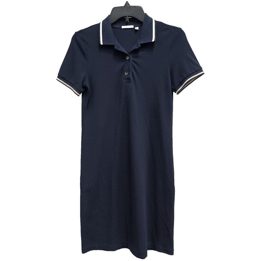 Uniqlo Navy Polo Dress with White Trim